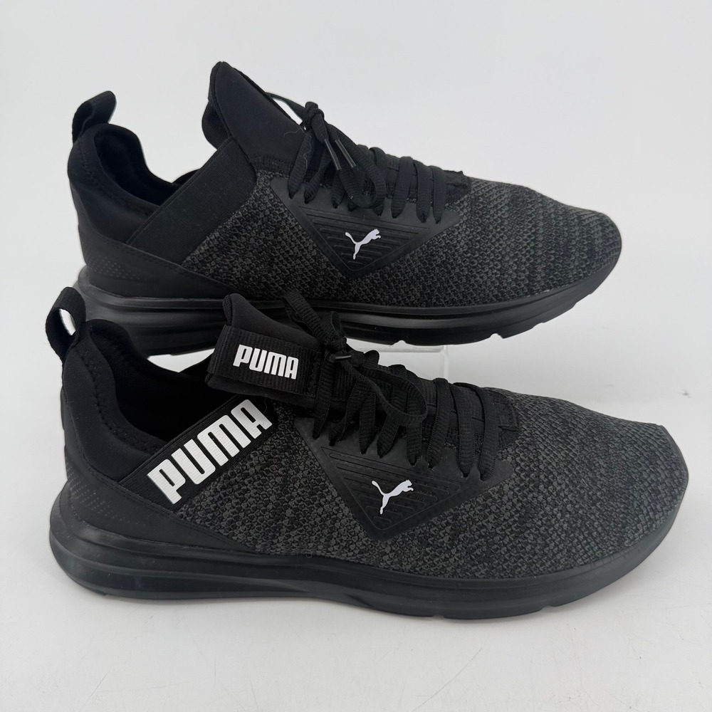 Puma Enzo 2 Weave Mens Black Dark Shadow Running Shoes 376840-04 Size 11
